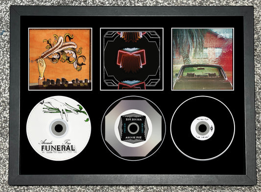 Arcade Fire | The Funeral | Neon Bible | The Suburbs | Retro Triple CD Wall Display | Frame Not Included |
