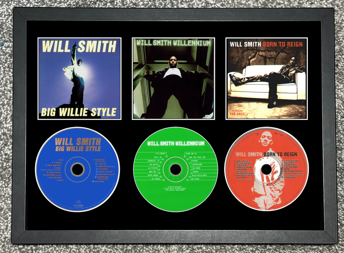 Will Smith | Big Willie Style | Willennium | Born To Reign | Retro Triple CD Wall Display | Frame Not Included |