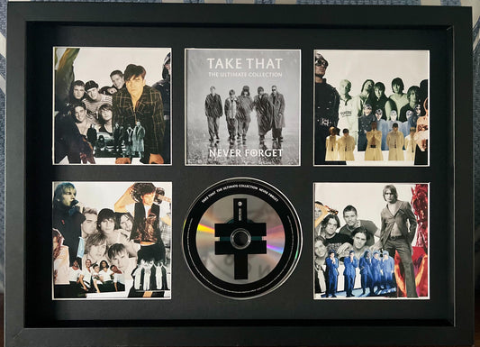 Take That | Never Forget The Collection | Retro Mounted CD Wall Display | Frame Not Included |