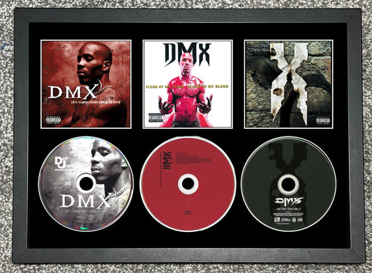 DMX | It's Dark & Hell Is Hot | Flesh Of My Flesh Blood Of My Blood | Then There Was X | Retro Triple CD Wall Display | Frame Not Included |