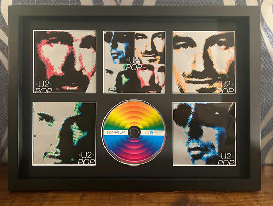 U2 | Pop | Retro Mounted CD Wall Display | Frame Not Included |