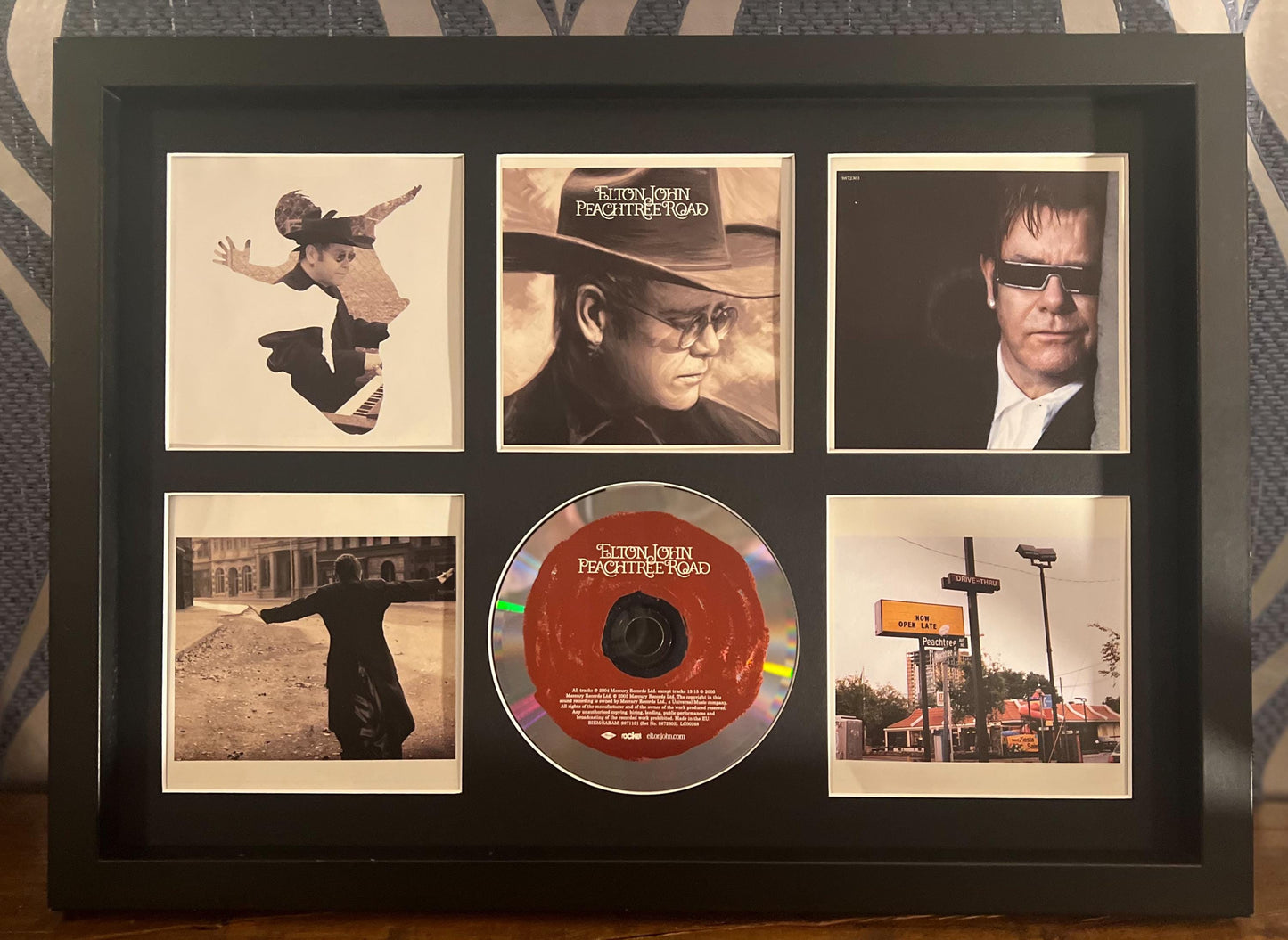 Elton John | Peachtree Road | Retro Mounted CD Wall Display | Frame Not Included |