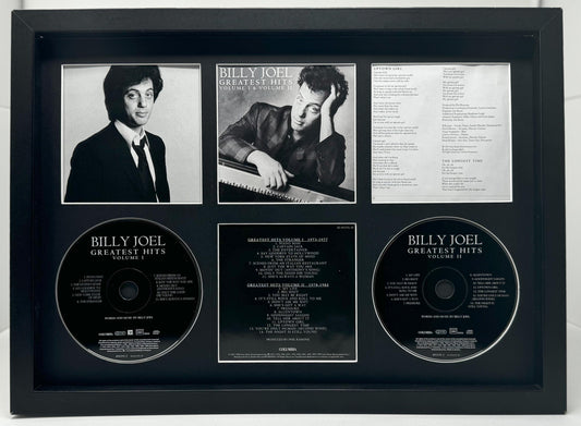 Billy Joel | The Greatest Hits | Double Retro Mounted CD Wall Display | Frame Not Included |
