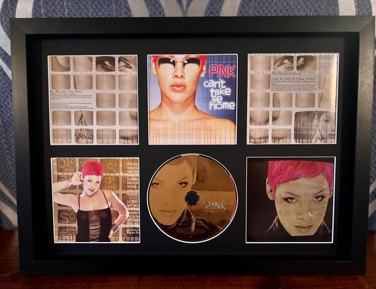 Pink | Can't Take Me Home | Retro Mounted CD Wall Display | Frame Not Included |