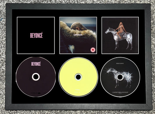Beyonce | Beyonce | Lemonade | Renaissance | Retro Triple CD Wall Display | Frame Not Included |