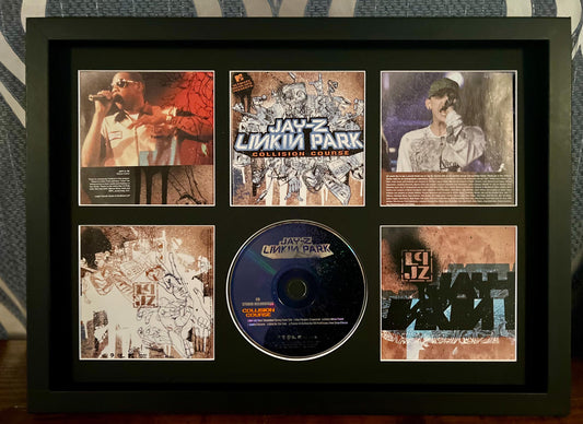 Jay Z & Linkin Park | Collision Course | Retro Mounted CD Wall Display | Frame Not Included |