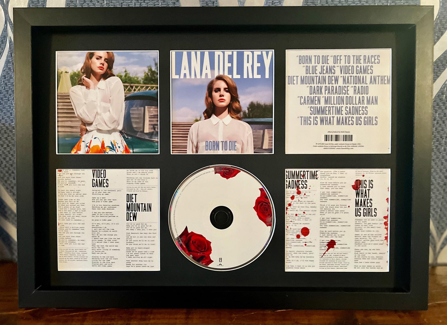 Lana Del Rey | Born To Die | Retro Mounted CD Wall Display | Frame Not Included |
