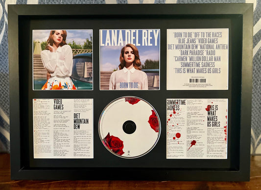 Lana Del Rey | Born To Die | Retro Mounted CD Wall Display | Frame Not Included |