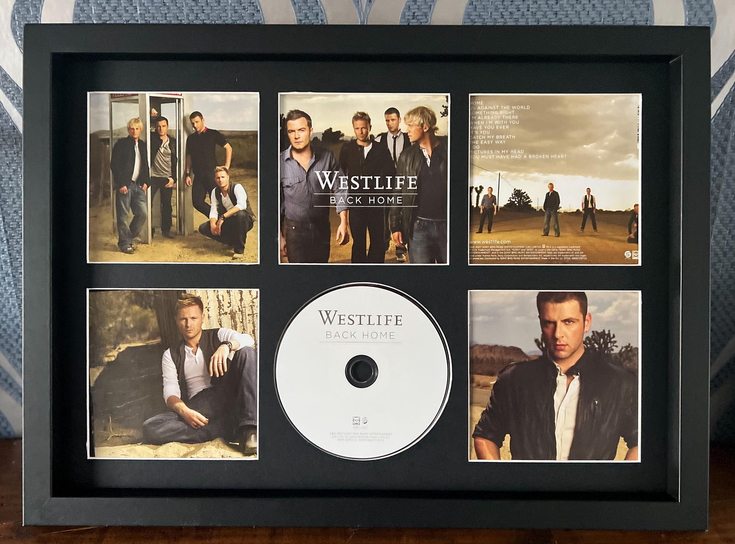Westlife | Back Home | Retro Mounted CD Wall Display | Frame Not Included |