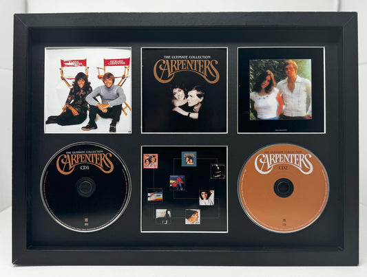 The Carpenters | The Complete Collection | Retro Double Mounted CD Wall Display | Frame Not Included |