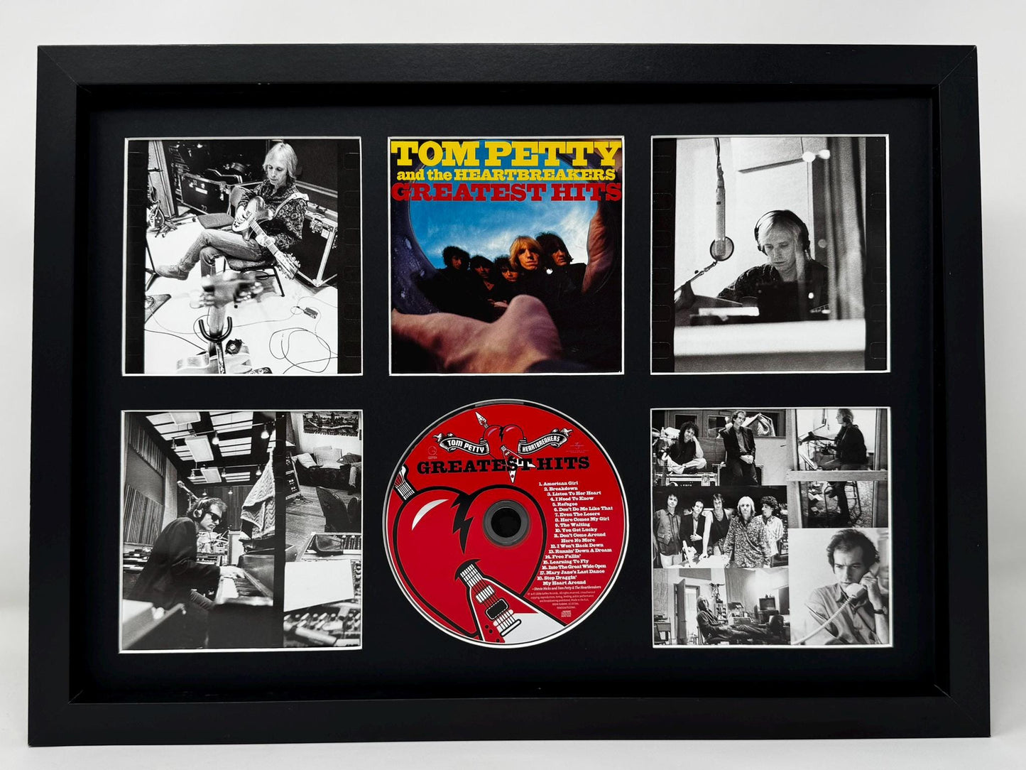 Tom Petty & The Heartbreakers | Greatest Hits | Retro Mounted CD Wall Display | Frame Not Included |