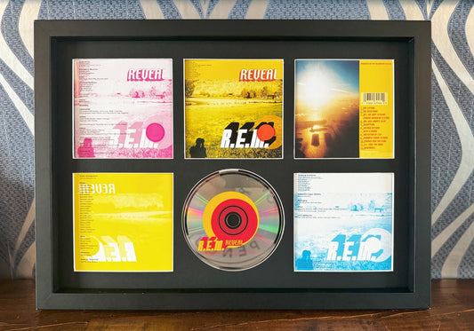 R.E.M | Reveal | Retro Mounted CD Wall Display | Frame Not Included |