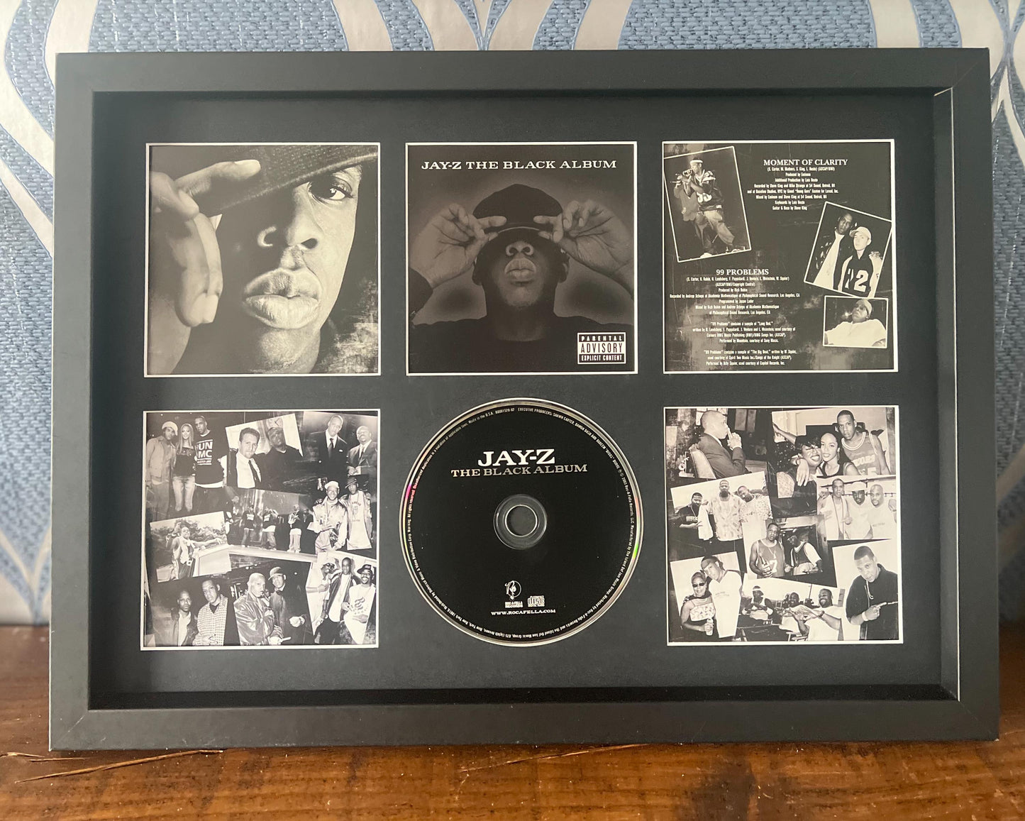 Jay Z | The Black Album | Retro Mounted CD Wall Display | Frame Not Included |