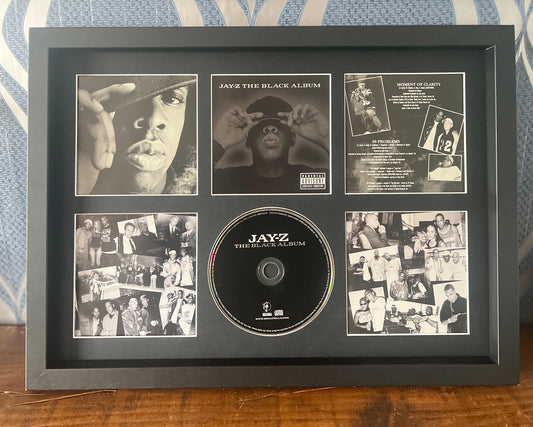 Jay Z | The Black Album | Retro Mounted CD Wall Display | Frame Not Included |