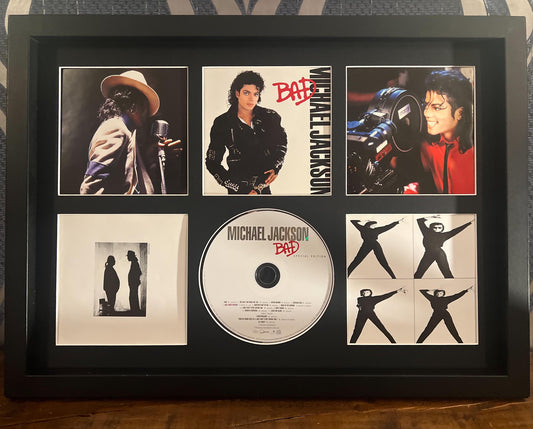 Michael Jackson | Bad | Retro Mounted CD Wall Display | Frame Not Included |