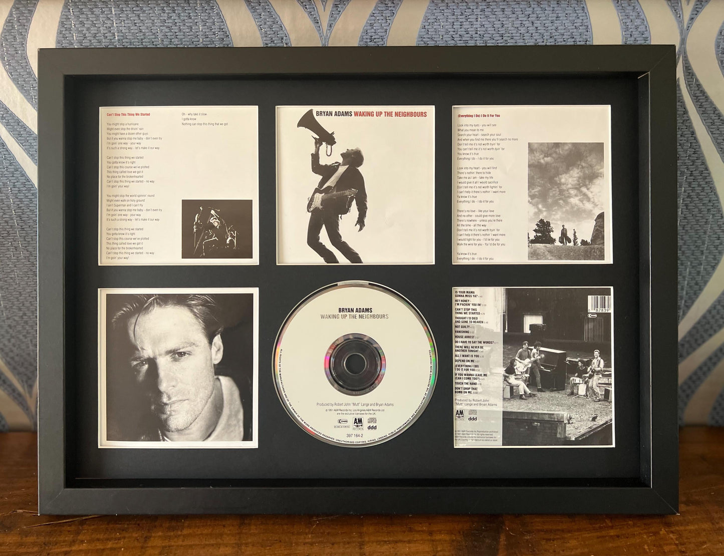 Bryan Adams | Waking Up The Neighbours | Retro Mounted CD Wall Display | Frame Not Included |