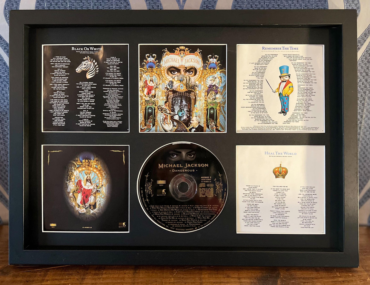 Michael Jackson | Dangerous | Retro Mounted CD Wall Display | Frame Not Included |