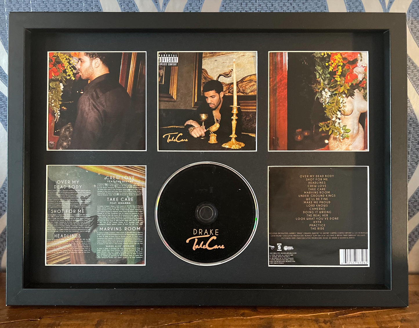 Drake | Take Care | Retro Mounted CD Wall Display | Frame Not Included |