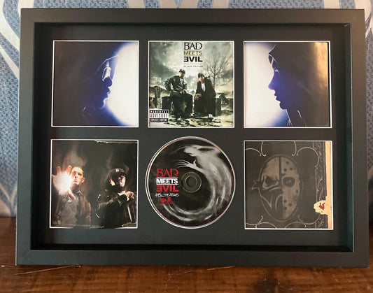 Bad Meets Evil | Hell : The Sequal | Retro Mounted CD Wall Display | Frame Not Included |