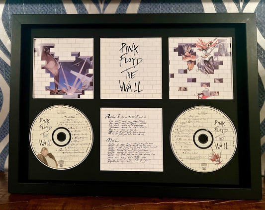 Pink Floyd | The Wall | Retro Double Mounted CD Wall Display | Frame Not Included |