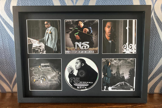 Nas | Hip Hop Is Dead | Retro Mounted CD Wall Display | Frame Not Included |