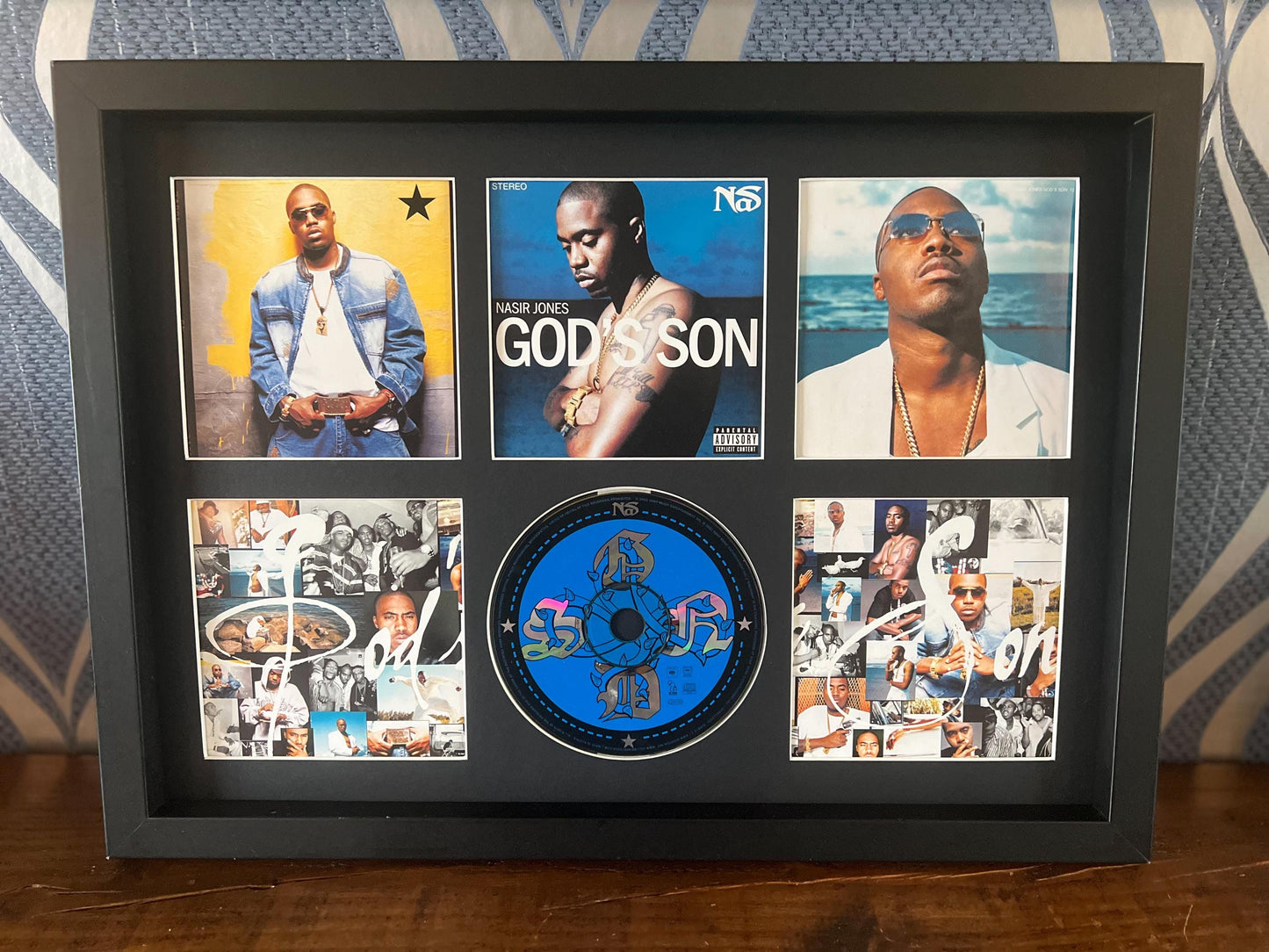 Nas | God's Son | Retro Mounted CD Wall Display | Frame Not Included |