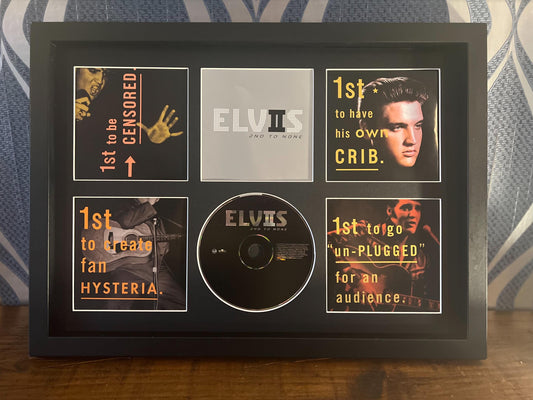Elvis Presley | 2nd II None | Retro Mounted CD Wall Display | Frame Not Included |