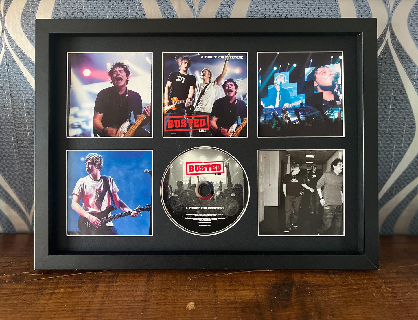 Busted | A Ticket For Everyone | Retro Mounted CD Wall Display | Frame Not Included |