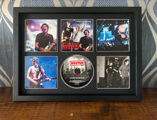 Busted | A Ticket For Everyone | Retro Mounted CD Wall Display | Frame Not Included |