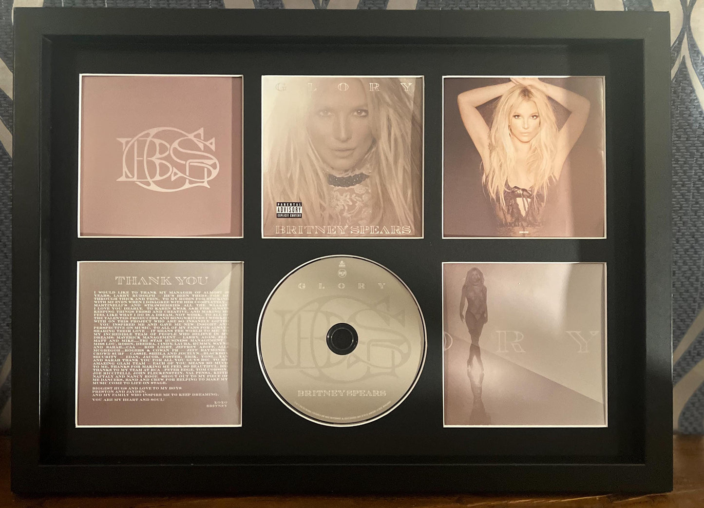 Britney Spears | Glory | Retro Mounted CD Wall Display | Frame Not Included |