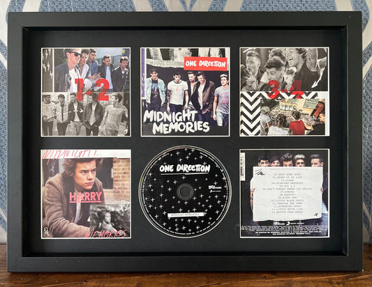 One Direction | Midnight Memories | Retro Mounted CD Wall Display | Frame Not Included |