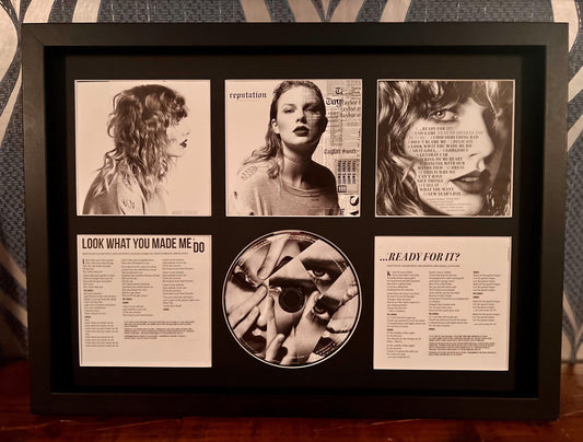 Taylor Swift | Reputation | Retro Mounted CD Wall Display | Frame Not Included |
