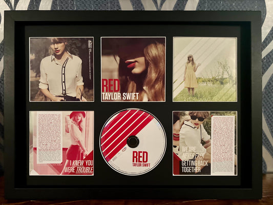 Taylor Swift | Red | Retro Mounted CD Wall Display | Frame Not Included |