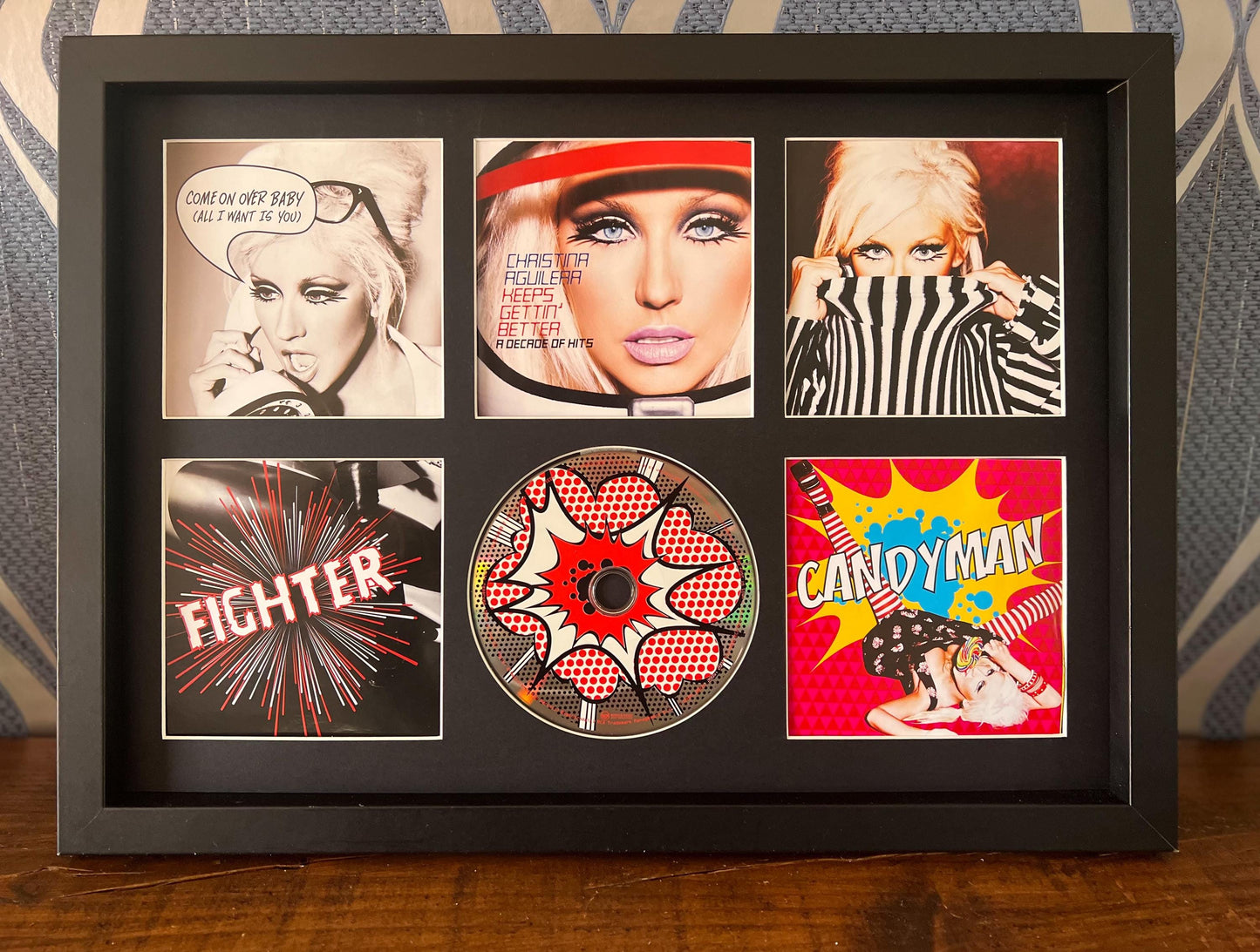 Christina Aguilera | Keeps Getting Better : A Decade Of Hits | Retro Mounted CD Wall Display | Frame Not Included |