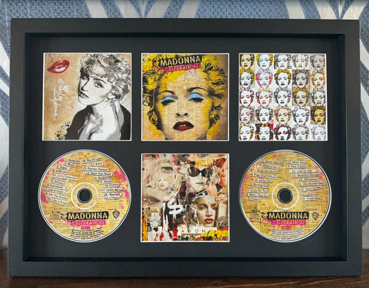 Madonna | Celebration | Retro Double Mounted CD Wall Display | Frame Not Included |