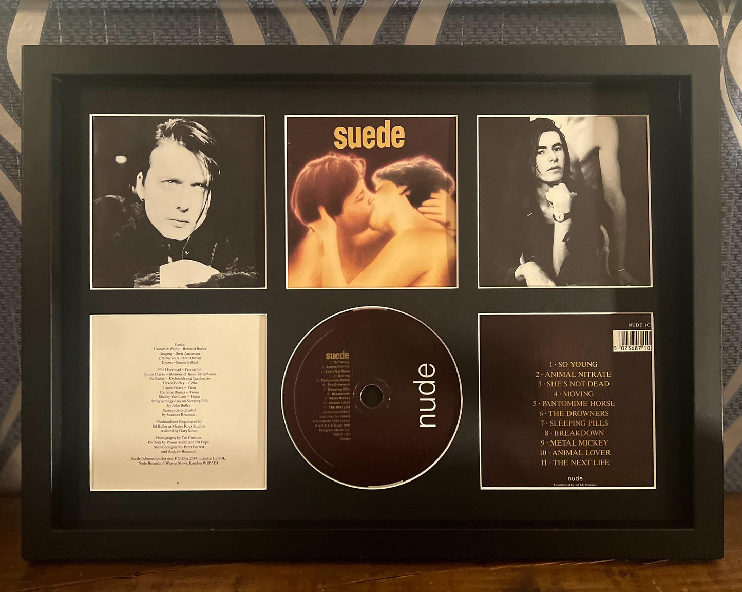 Suede | Nude | Retro Mounted CD Wall Display | Frame Not Included |