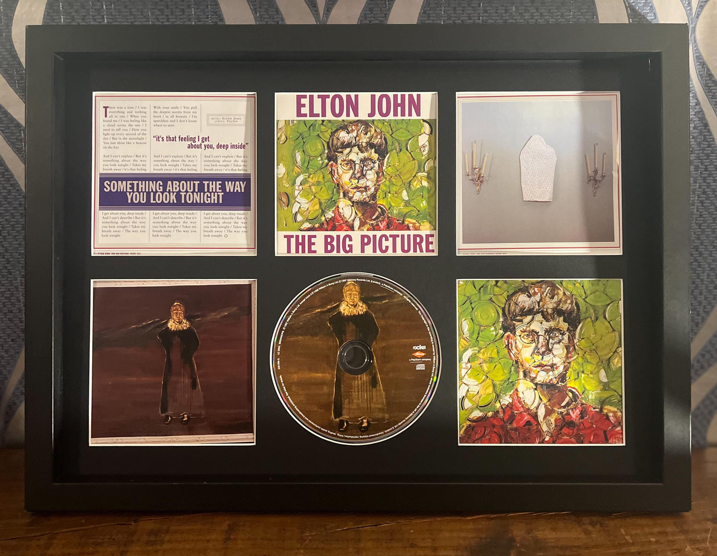 Elton John | The Big Picture | Retro Mounted CD Wall Display | Frame Not Included |