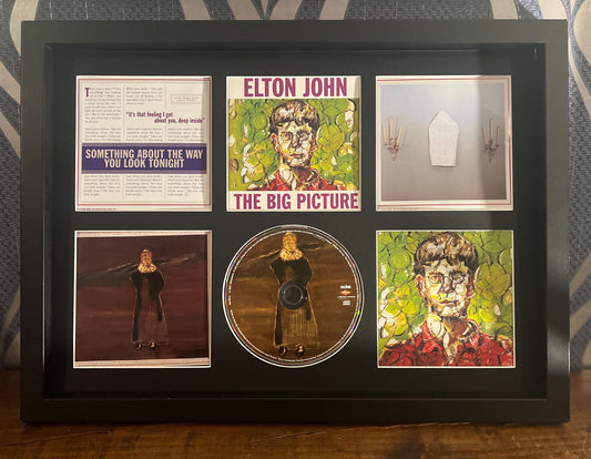 Elton John | The Big Picture | Retro Mounted CD Wall Display | Frame Not Included |