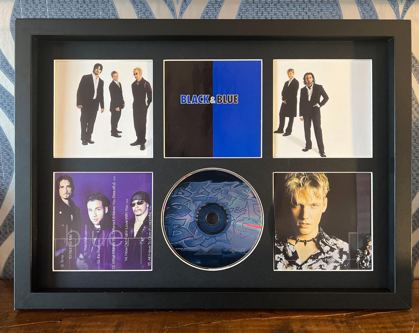 The Backstreet Boys | Black & Blue | Retro Mounted CD Wall Display | Frame Not Included |