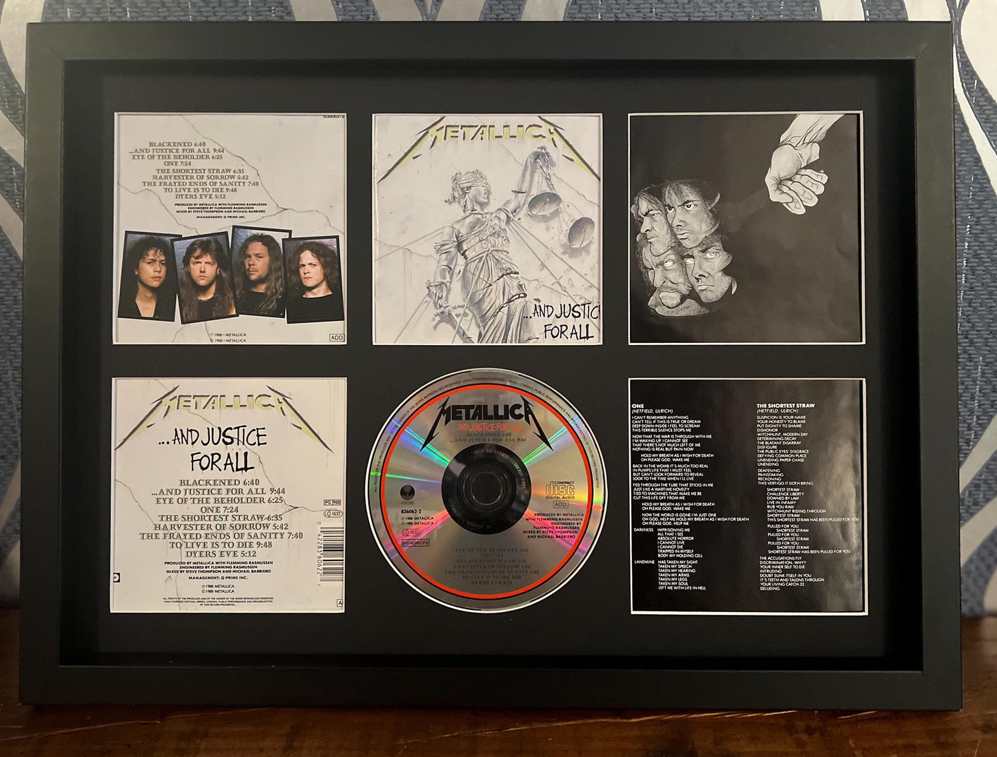 Metallica | And Justice For All | Retro Mounted CD Wall Display | Frame Not Included |