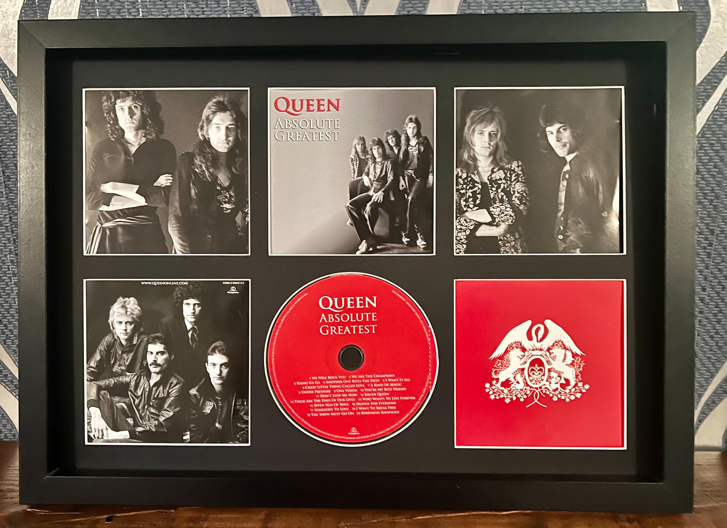 Queen | Absolute Greatest | Retro Mounted CD Wall Display | Frame Not Included |