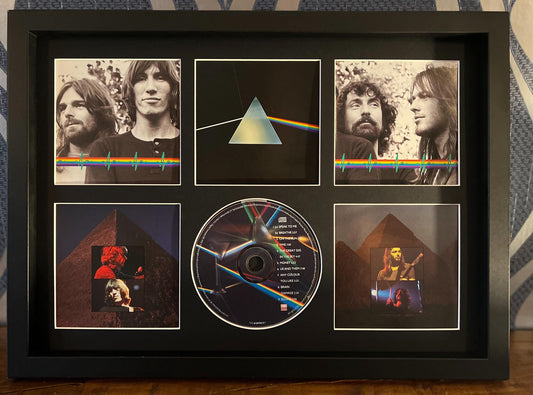 Pink Floyd | Dark Side Of The Moon | Retro Mounted CD Wall Display | Frame Not Included |