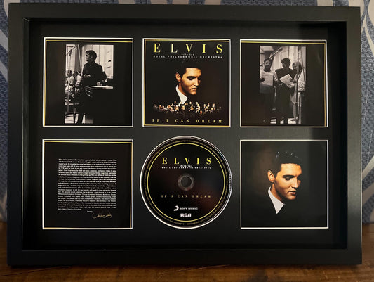 Elvis Presley | If I Can Dream: Elvis Presley With The Royal Philharmonic Orchestra  | Retro Mounted CD Wall Display | Frame Not Included |