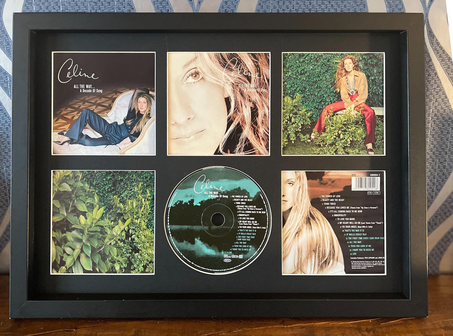 Celine Dion | All The Way : A Decade Of Song | Retro Mounted CD Wall Display | Frame Not Included |