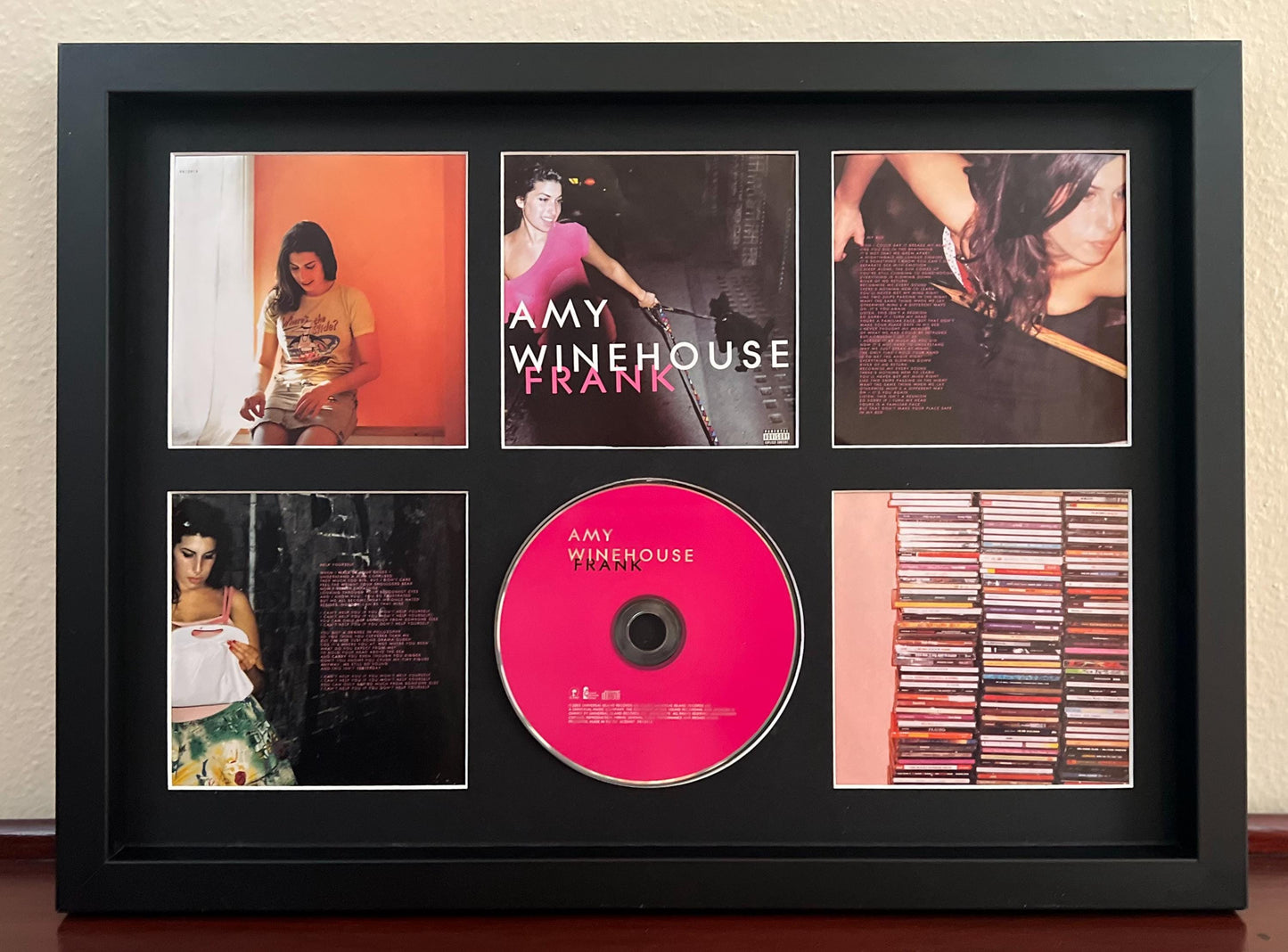 Amy Winehouse | Frank | Retro Mounted CD Wall Display | Frame Not Included |