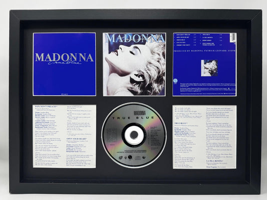 Madonna | True Blue | Retro Mounted CD Wall Display | Frame Not Included |