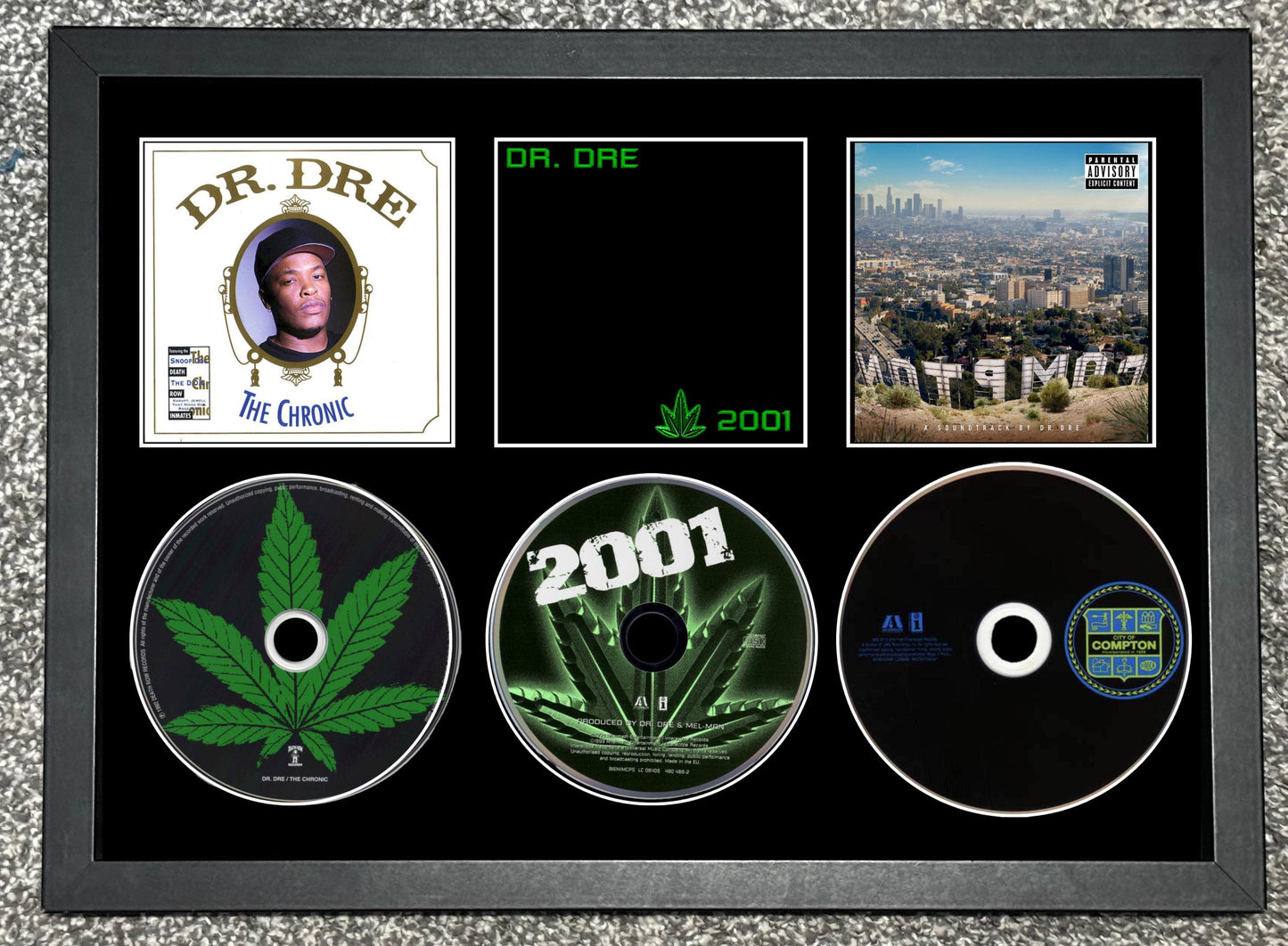 Dr Dre | The Chronic | 2001 | Compton OST | Retro Triple CD Wall Display | Frame Not Included |