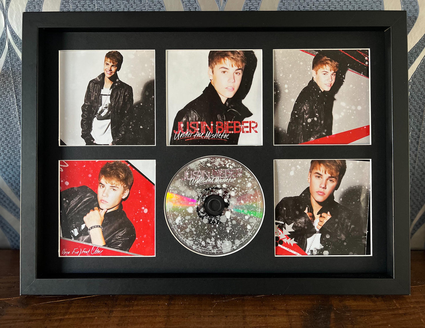 Justin Bieber | Under The Mistletoe | Retro Mounted CD Wall Display | Frame Not Included |