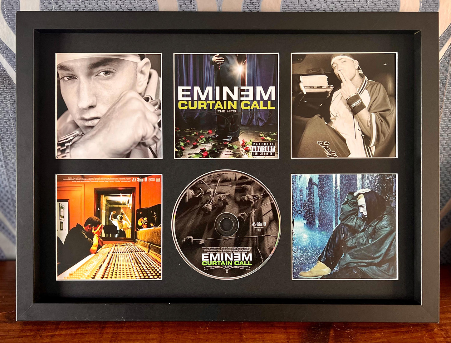 Eminem | Curtain Call : The Hits | Retro Mounted CD Wall Display | Frame Not Included |