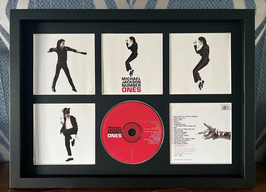 Michael Jackson | Number Ones | Retro Mounted CD Wall Display | Frame Not Included |